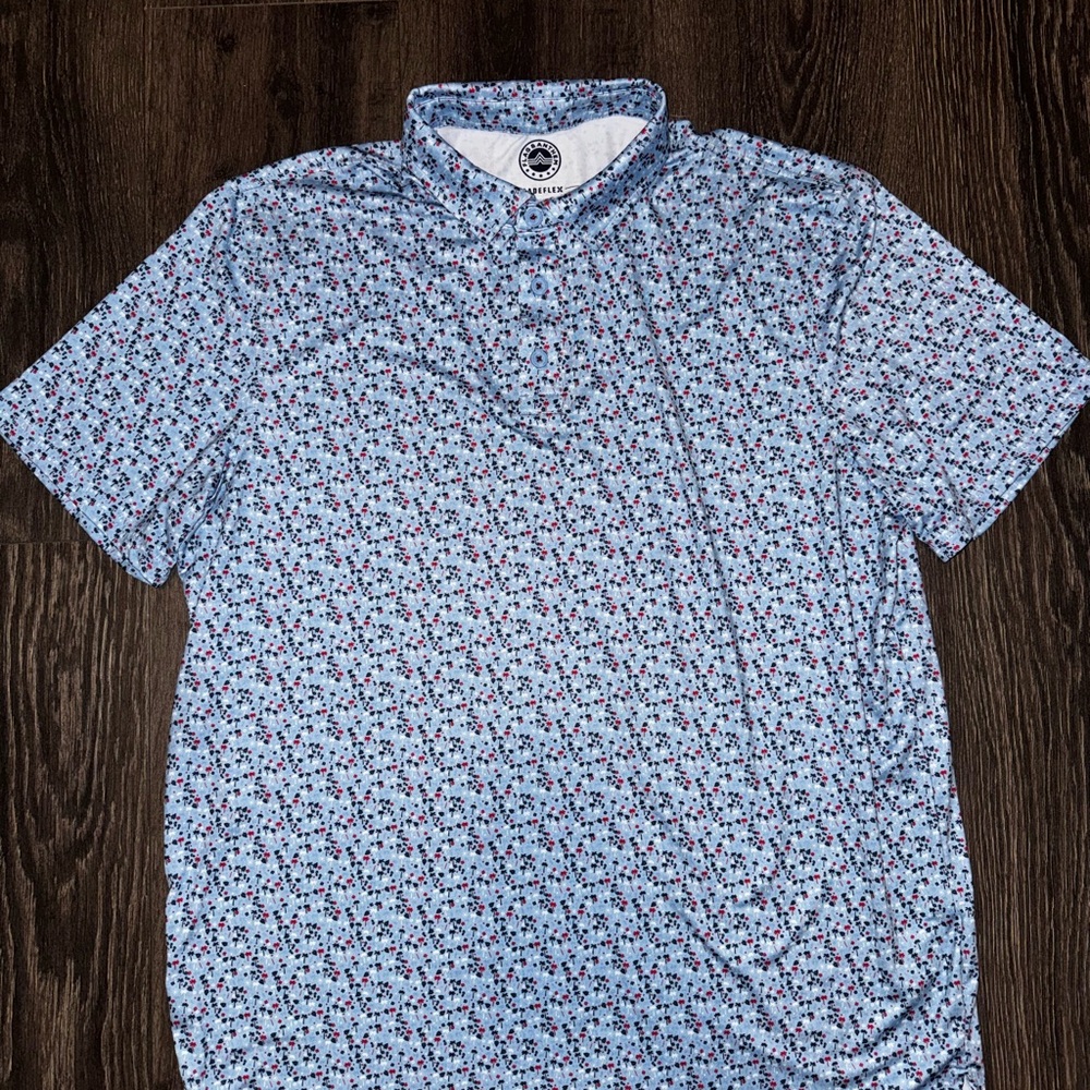 Stylish Blue Floral Polo by Flag & Anthem - Picture 3 of 7